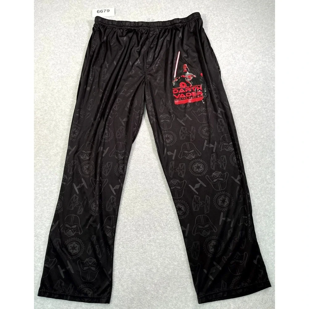Star Wars Pajama Pants Mens 2XL Black Darth Vader Galactic‎ Empire Graphic Print